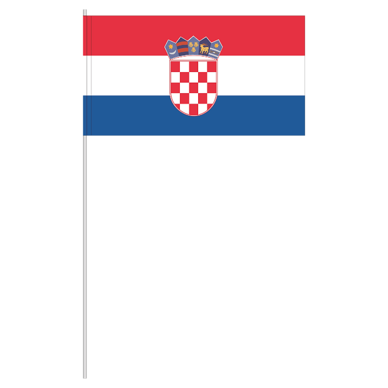 Papierfahnen Papierfähnchen Kroatien Flagge Fahne 