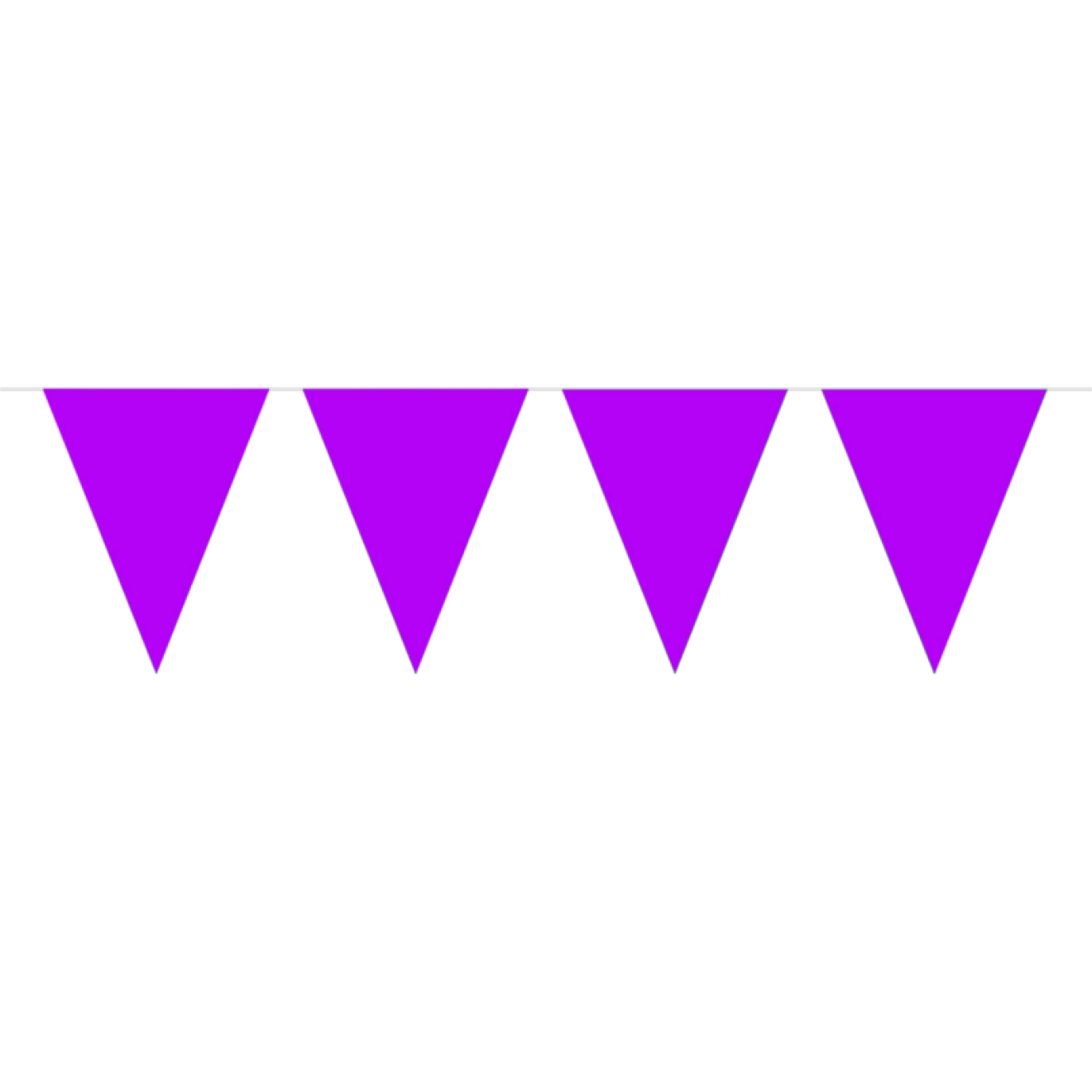 Wimpelkette Violett XL L: 10 m H: 43 cm