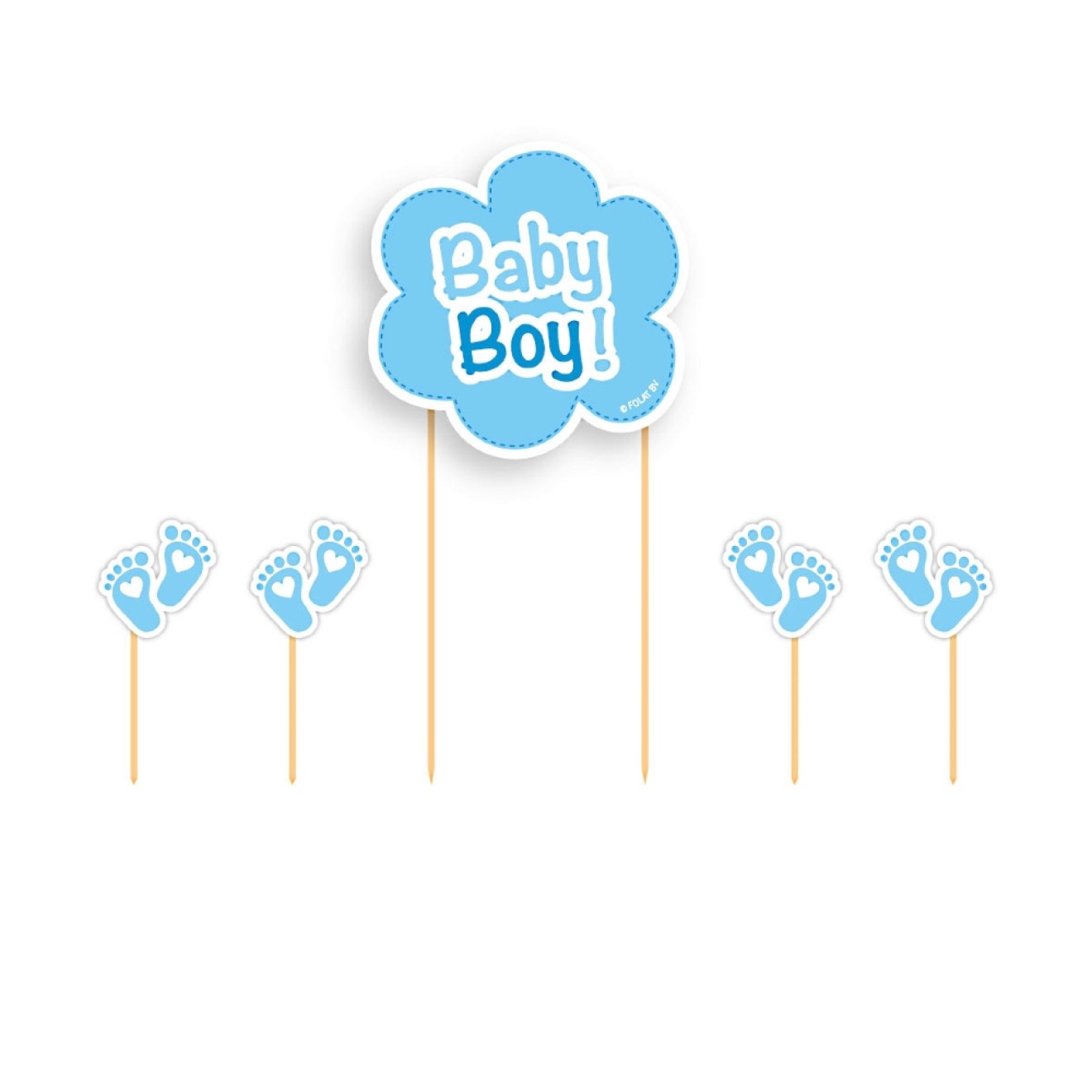 Kuchendeko Set - Baby Boy (Junge) - 5 Teile