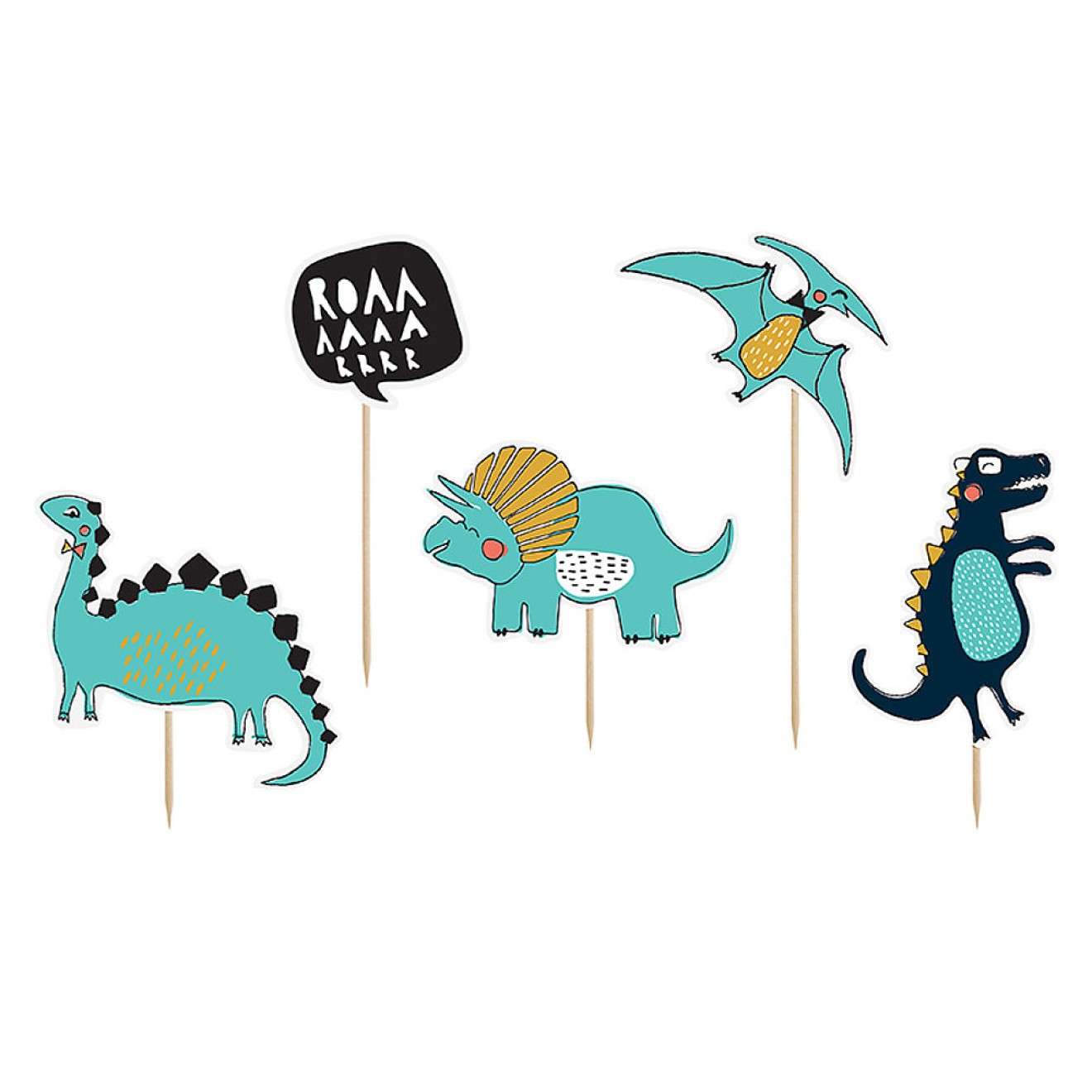 Kuchendeko - Dinosaurier - 5 Stück