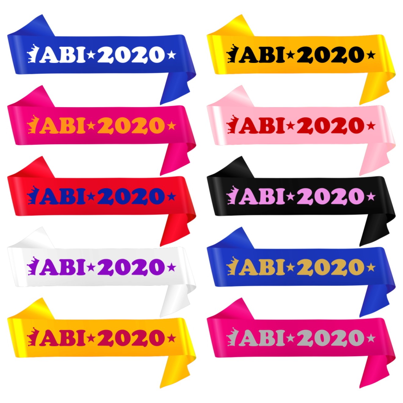 Schärpe - ABI 2020 - Freie Farbwahl