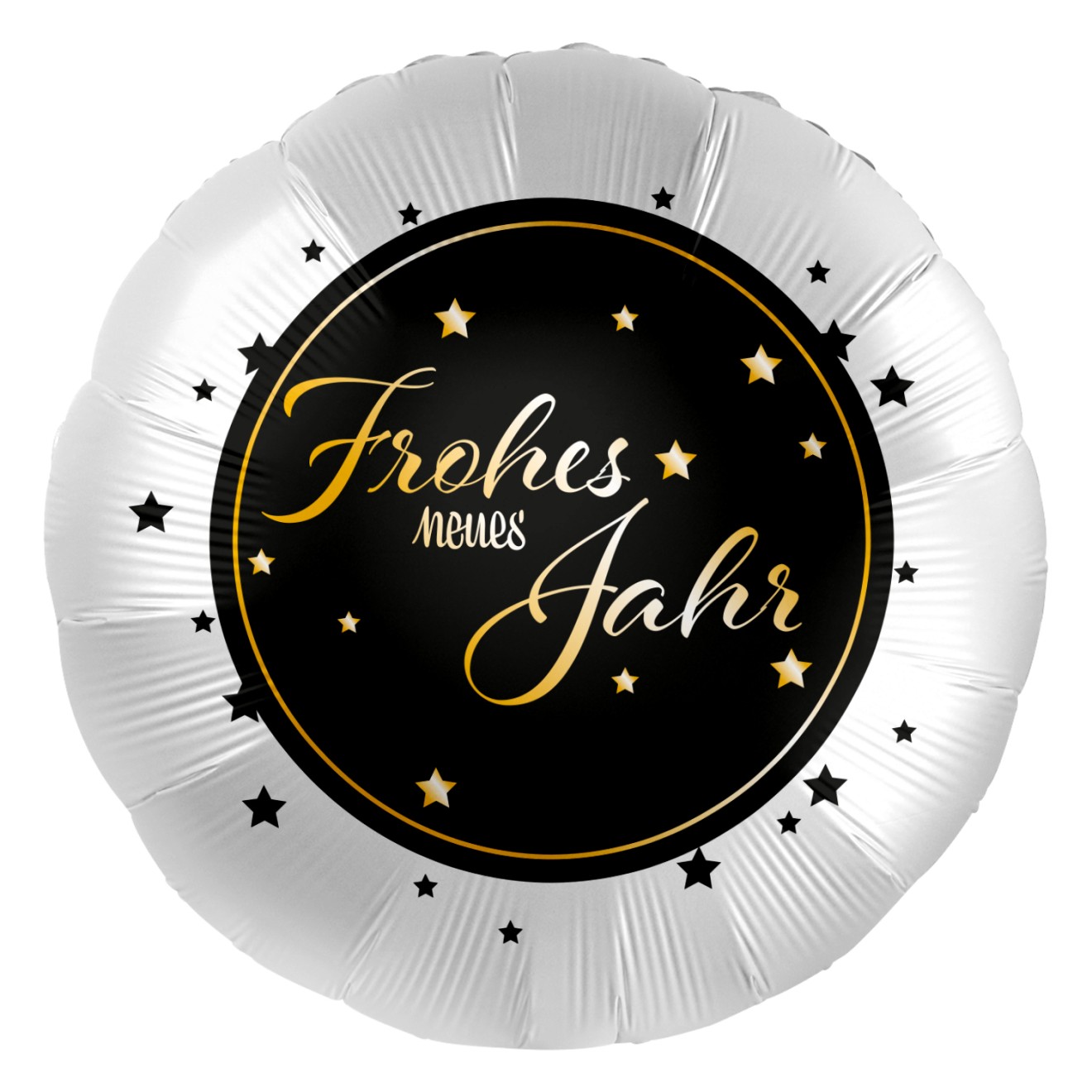 Folienballons Silvester - Frohes neues Jahr Sterne Ø 45 cm