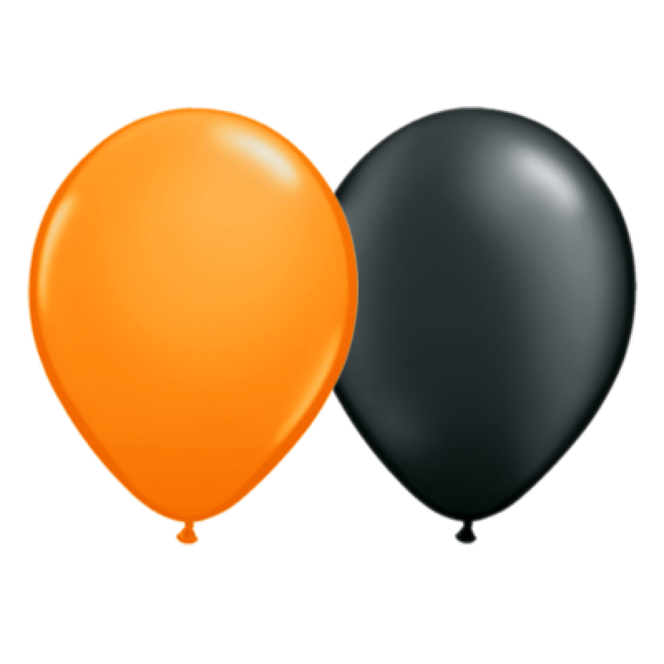 Luftballons Halloween: Schwarz, Orange Ø 30 cm