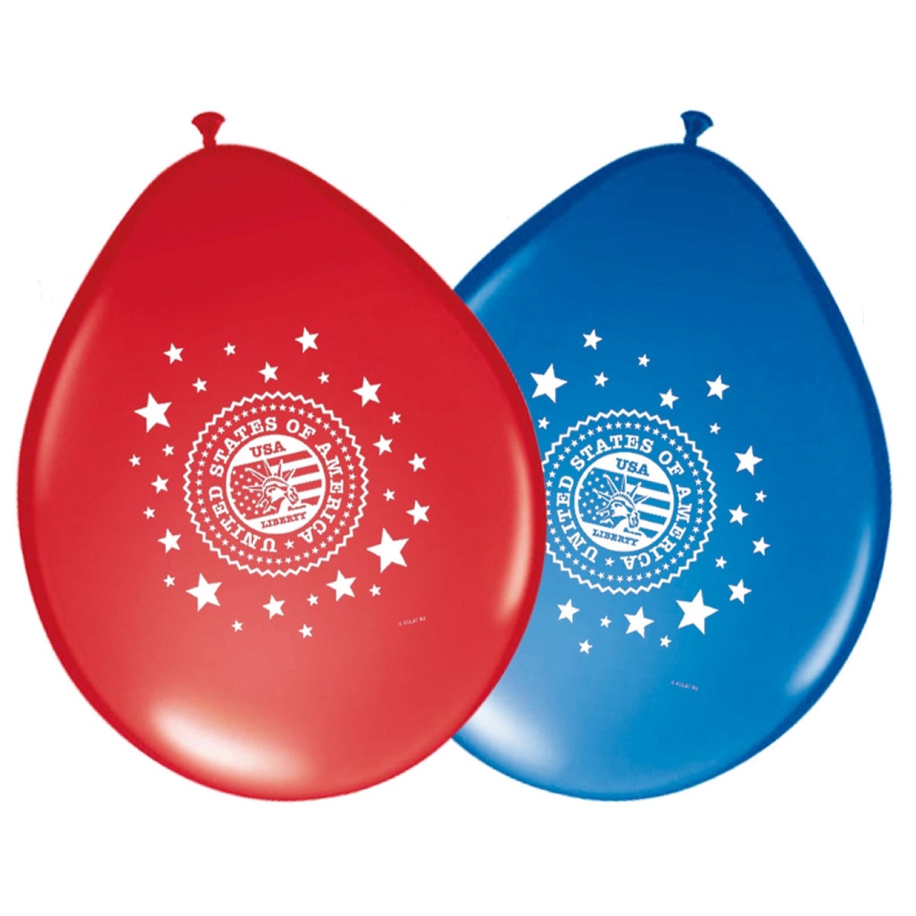 Luftballons USA - Rot & Blau - Ø 30 cm 8 Stück