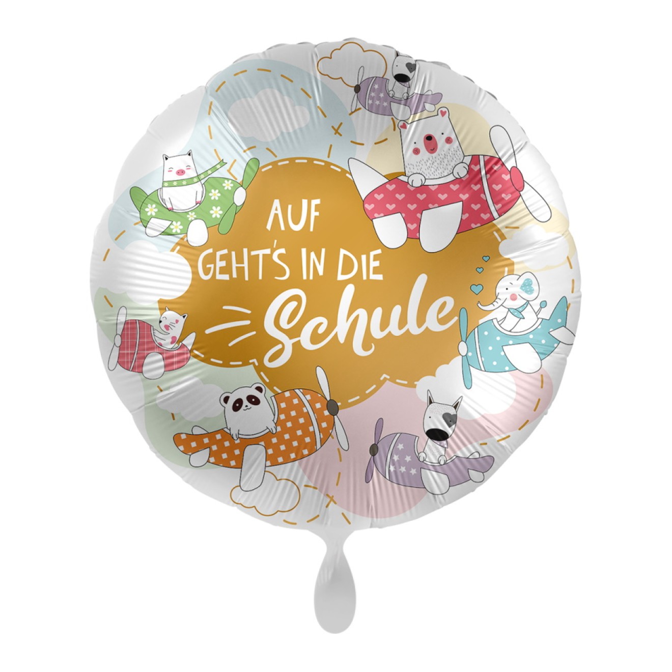 Folienballons Schulanfang - Auf Geht's Ø 45 cm