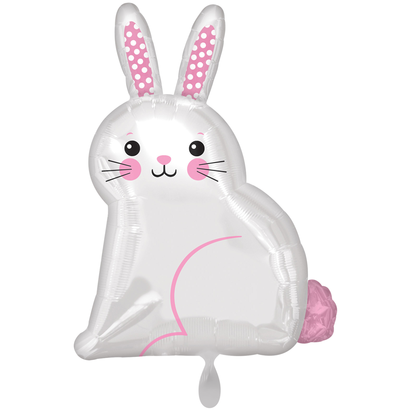 1 Balloon - White Satin Bunny