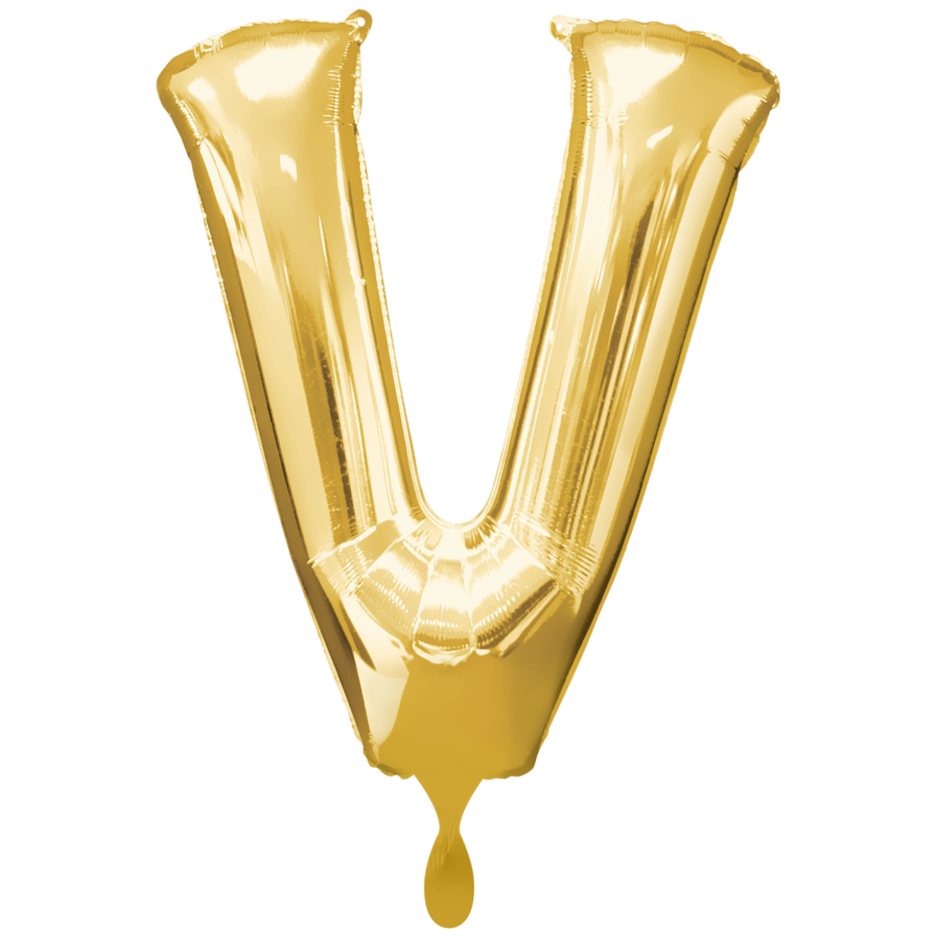 1 Balloon XXL - Buchstabe V - Gold