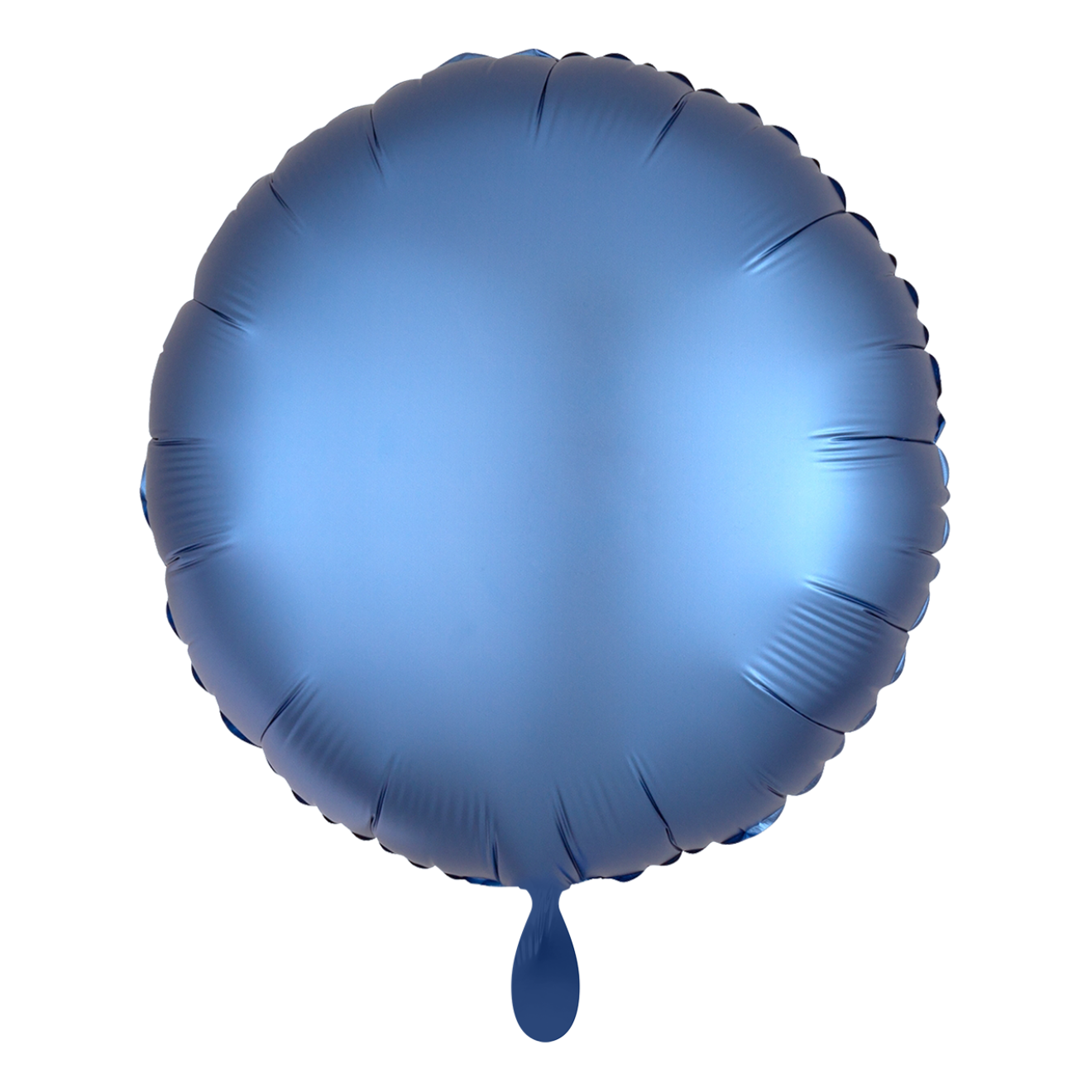 1 Balloon - Rund - Silk Lustre - Blau