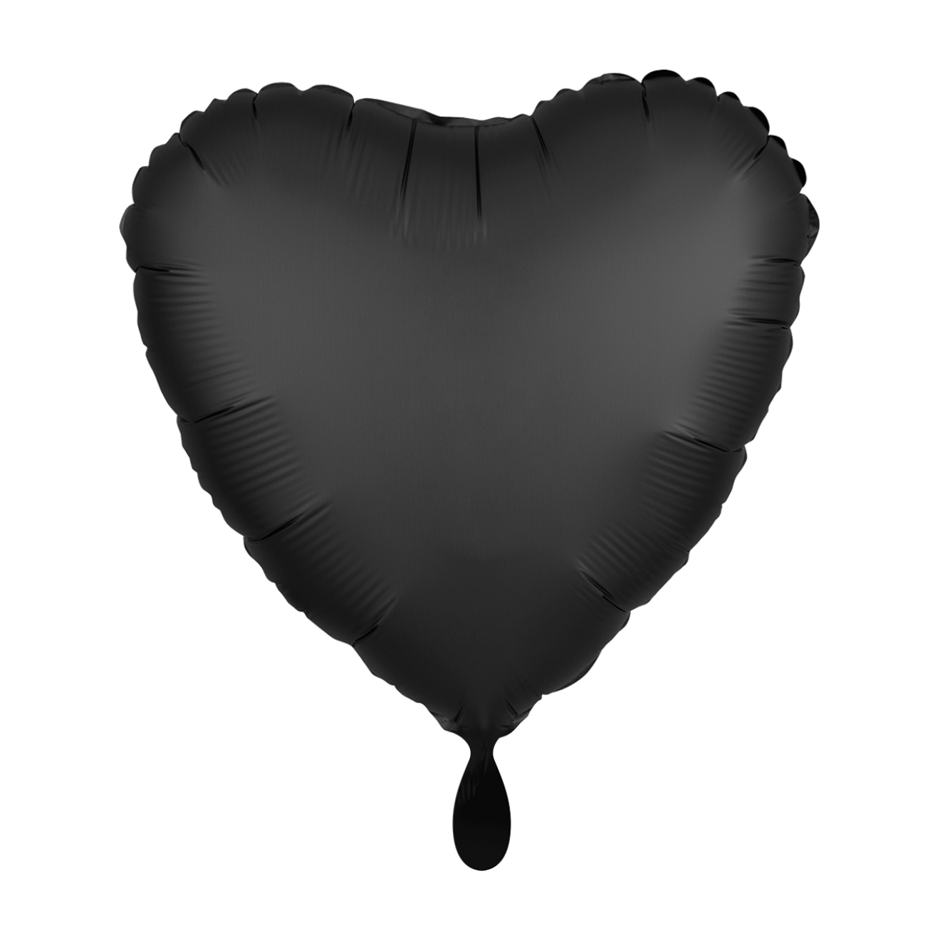 1 Balloon - Herz - Silk Lustre - Schwarz