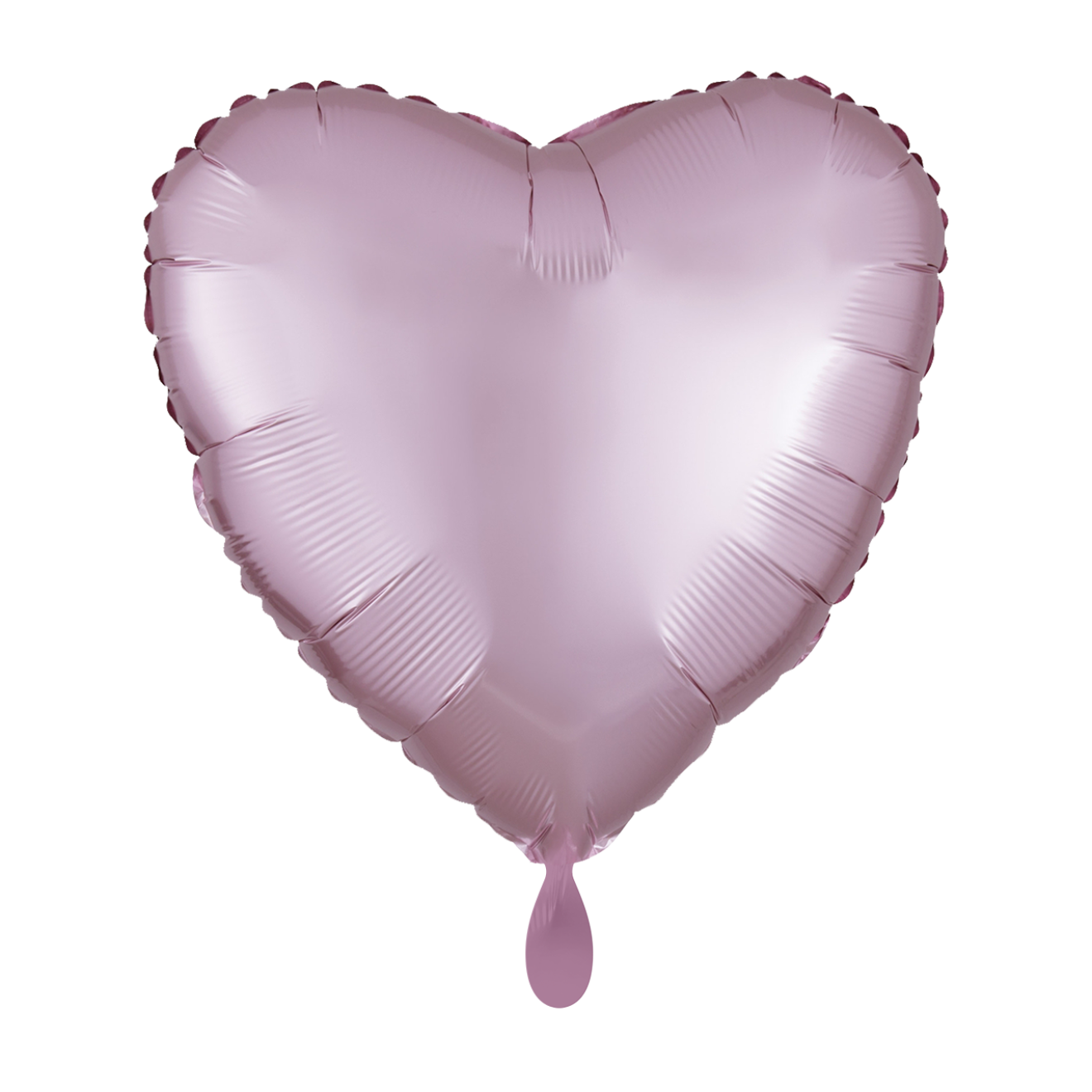 1 Balloon - Herz - Silk Lustre - Pastel Rosa