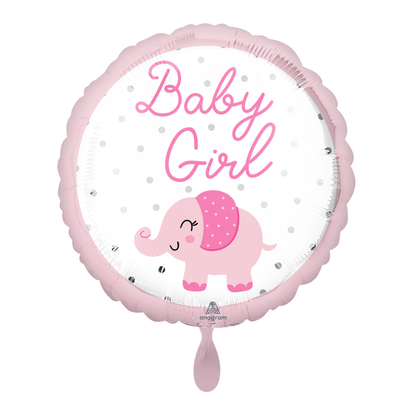 1 Balloon - Baby Girl Elephant