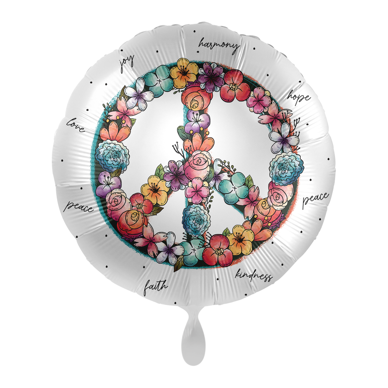 1 Balloon - Peace Flower - ENG