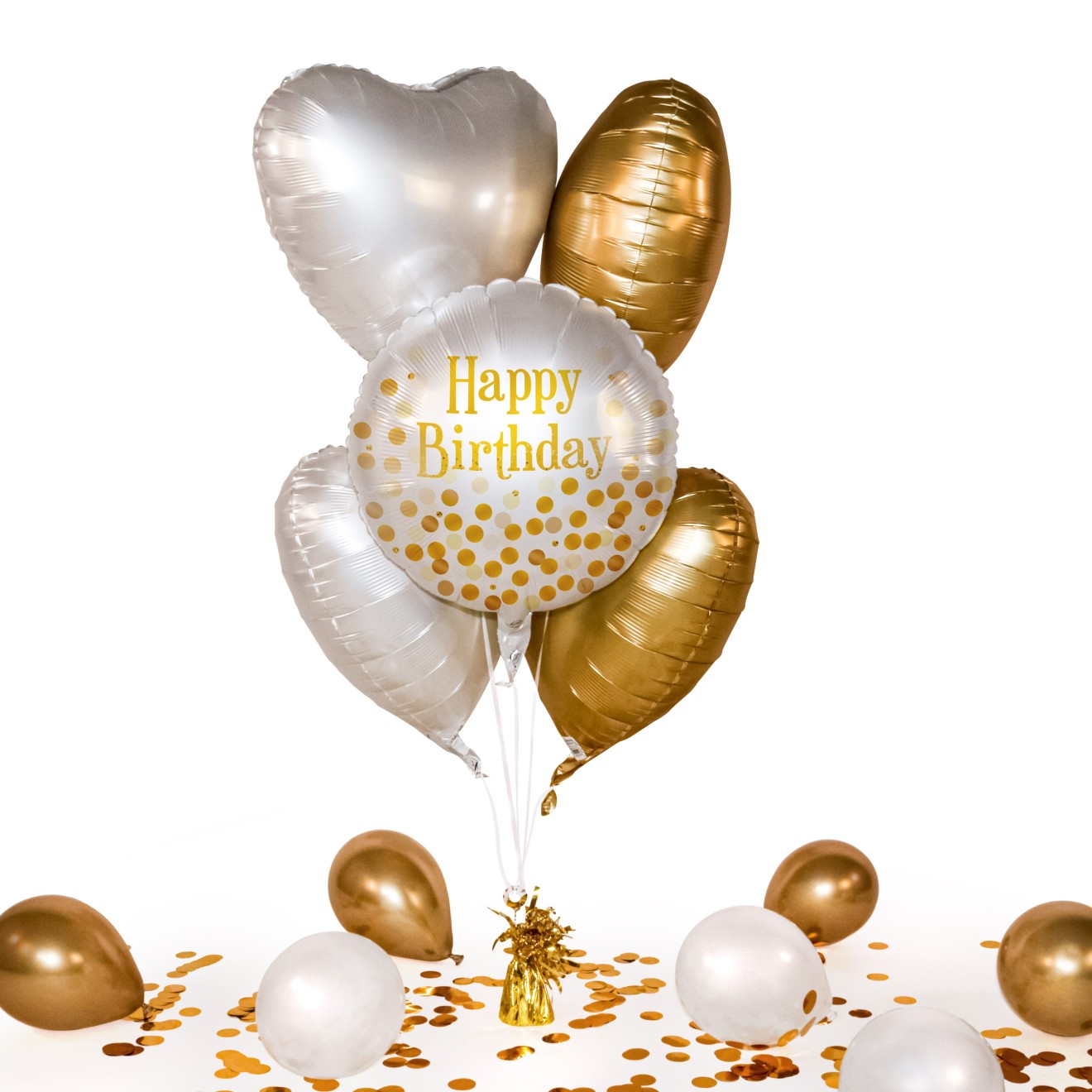 Heliumballon in a Box - Golden Birthday Party