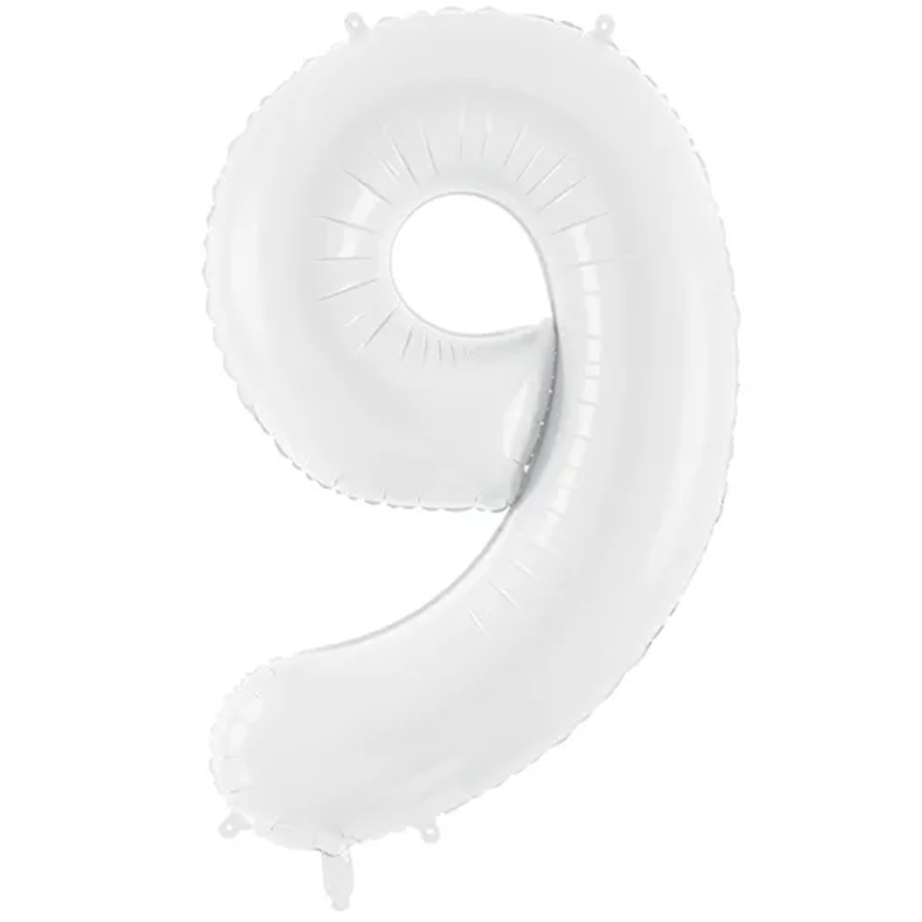 1 Ballon XXL - Zahl 9 - Weiß