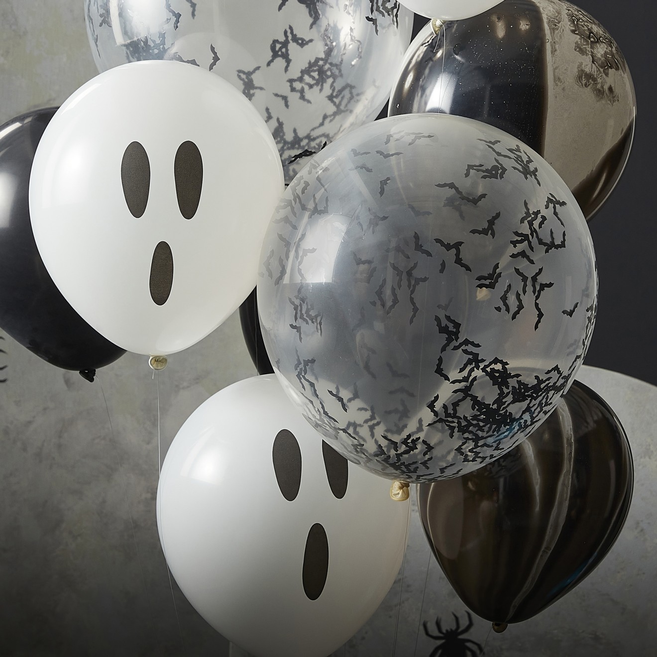 9 Balloon Bundle - Ghost, bats and marble