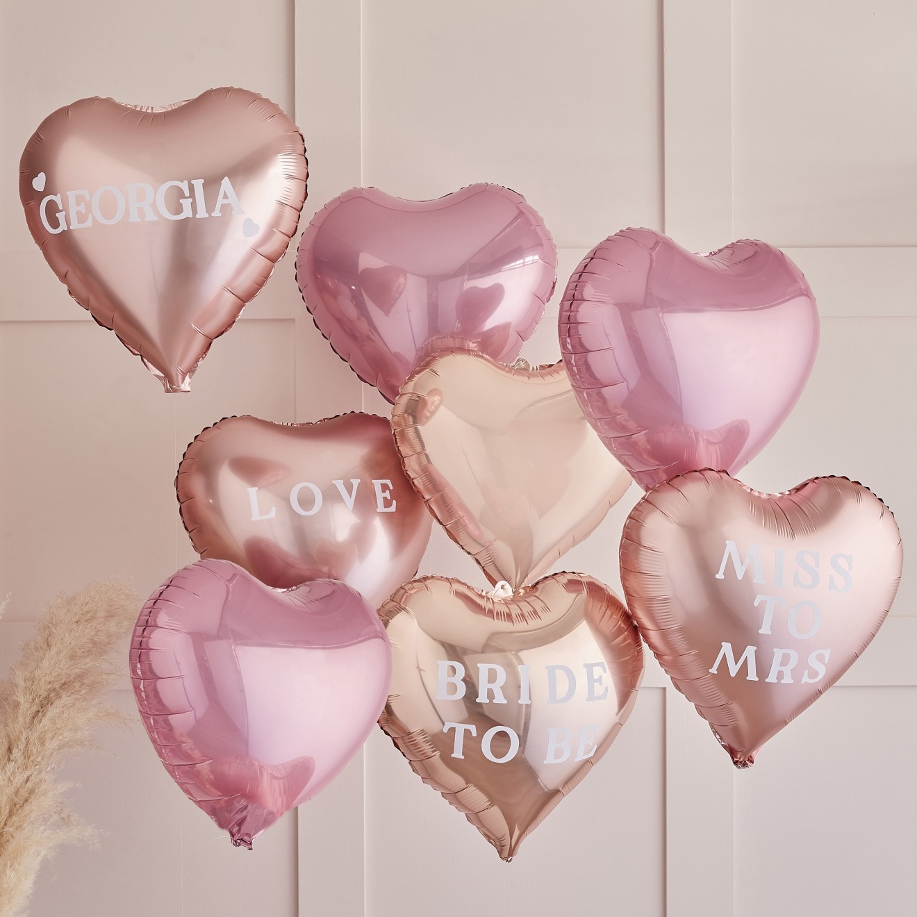 8 Customisable Balloon Cluster - Foil Balloons - With Stickers
