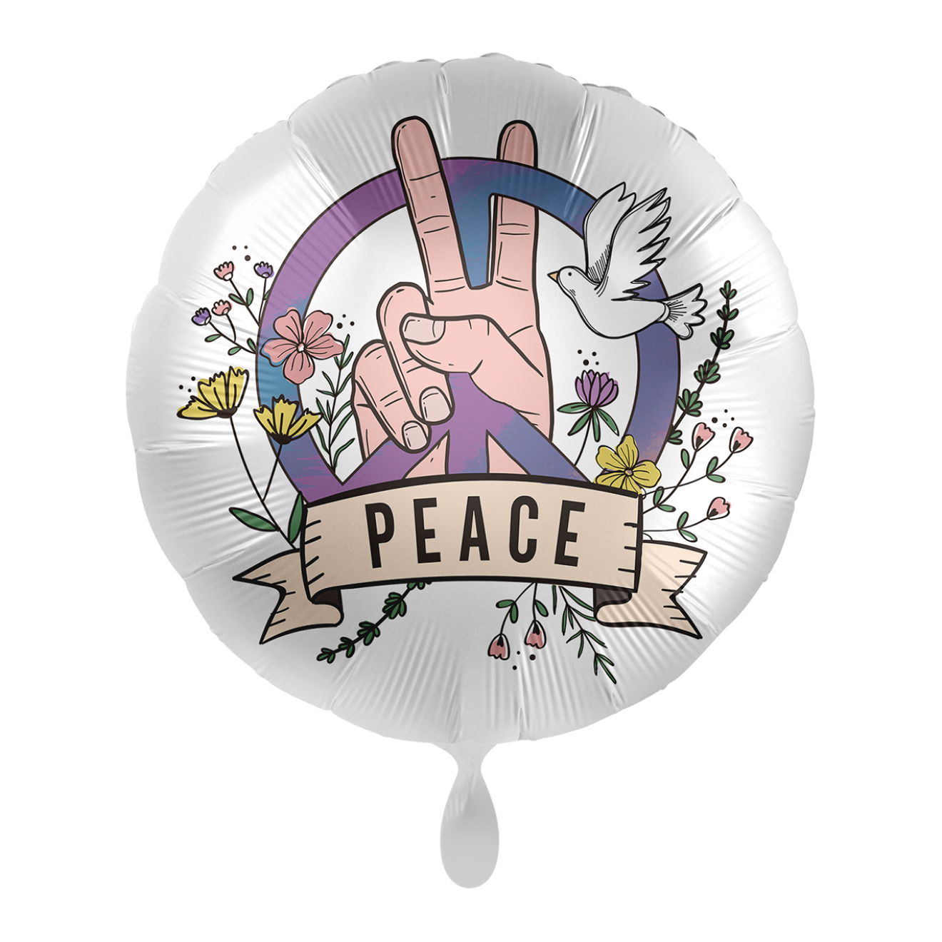 1 Balloon - Peace Sign - ENG