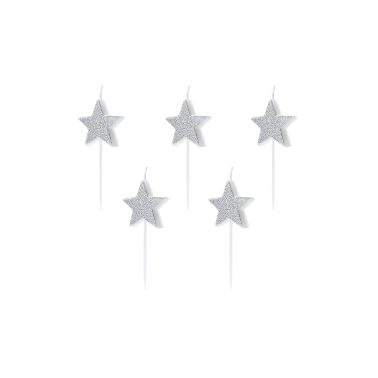 5 Kuchenkerzen - Stars