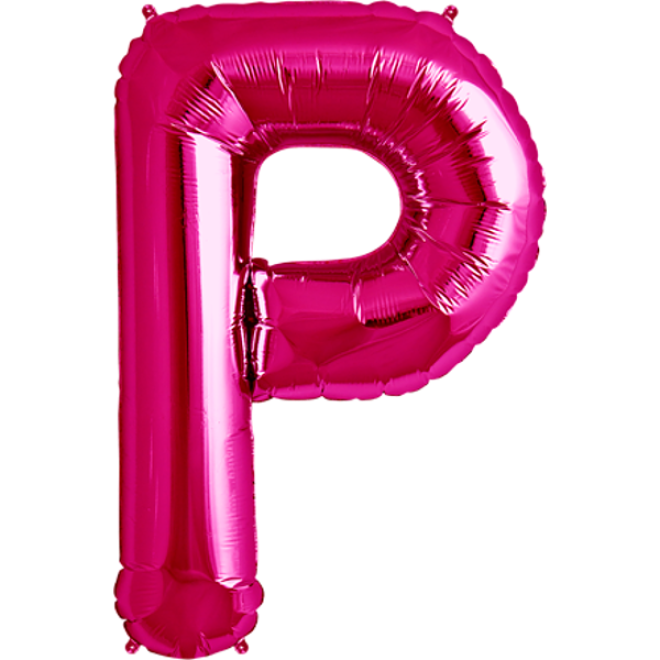 Folienballon Buchstabe - P - Pink 40 cm