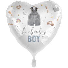 1 Balloon XXL - Cute Baby Boy Heart - ENG