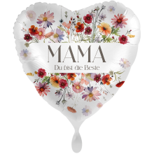 1 Balloon XXL - Flowers for the best Mum - GER