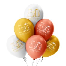 6 Luftballons Wir haben uns getraut - Freie Farbauswahl
