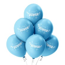 6 Luftballons Es ist ein Junge - Freie Farbauswahl