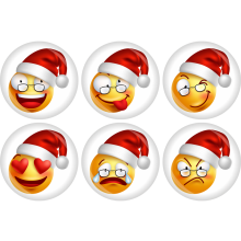 Button Smiley Emoji Weihnachten Ø 50 mm