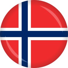 Button Norwegen Flagge Ø 50 mm
