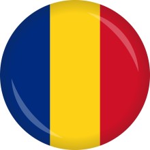 Button Rumänien Flagge Ø 50 mm