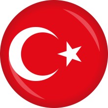 Button Türkei Flagge Ø 50 mm