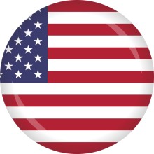 Button USA Flagge Ø 50 mm