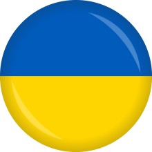 Button Ukraine Flagge Ø 50 mm