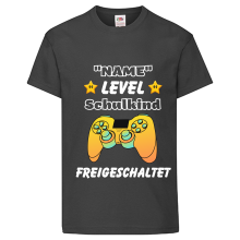Kinder T-Shirt - " Level Schule" - Freie Farbwahl