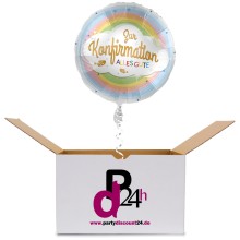 Ballonpost Konfirmation - Regenbogen Ø 45 cm