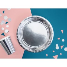 Partybecher Silber (Metallic) - XL 6 Stück
