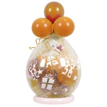Verpackungsballon Geschenkballon: Geschenke - Gold - Basic Ø 50 cm