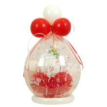 Verpackungsballon Geschenkballon: Alles Gute zur Hochzeit - Rot & Weiß - Basic Ø 50 cm