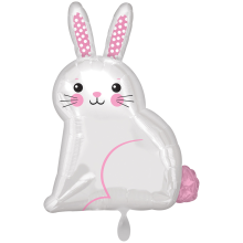 1 Balloon - White Satin Bunny