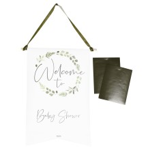 1 baby shower customisable welcome sign