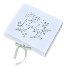 Gift Box - Hey Baby - Botanical and White