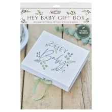 Gift Box - Hey Baby - Botanical and White