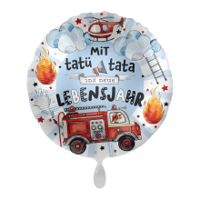 1 Ballon - Happy Fire Engine - Tatü Tata