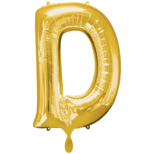 1 Balloon XXL - Buchstabe D - Gold