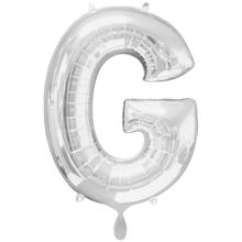 1 Balloon XXL - Buchstabe G - Silber