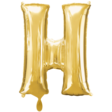 1 Balloon XXL - Buchstabe H - Gold