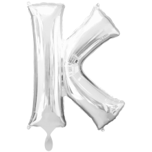 1 Balloon XXL - Buchstabe K - Silber