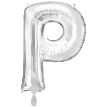 1 Balloon XXL - Buchstabe P - Silber