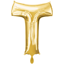 1 Balloon XXL - Buchstabe T - Gold