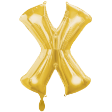 1 Balloon XXL - Buchstabe X - Gold